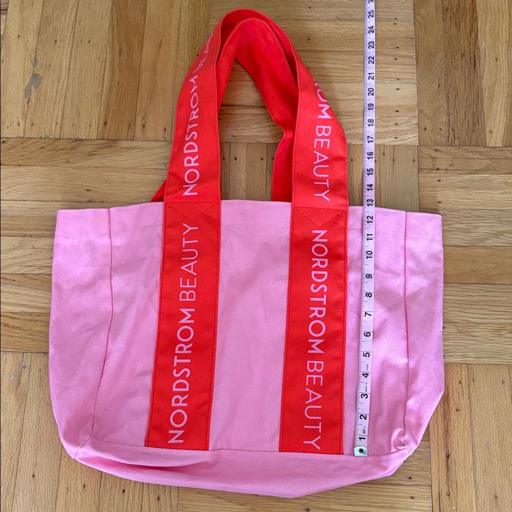 Large Pink Nordstrom Beauty Tote Bag - Picture 3 of 4